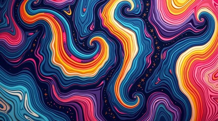 Vibrant Swirling Rainbow Hues Abstract Art rainbow colors