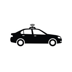 Black sedan with antenna vehicle transportation