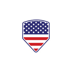 American Flag Badges Vector
