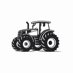 Obraz premium Bold tractor graphic with distinctive lines creates an agricultural vehicle silhouette