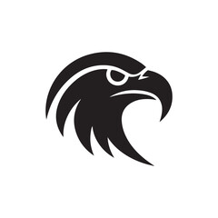 Regal Eagle Head Silhouette for Majestic and Powerful Logo Designs