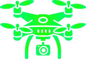 Drone with Camera Icon in Color