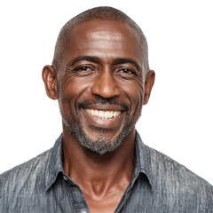 Obraz premium Happy Mature African American Man Smiling Confidently