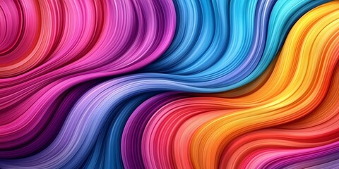 Obraz premium colorful abstract wavy lines - vibrant artistic digital artwork for creativity and inspiration