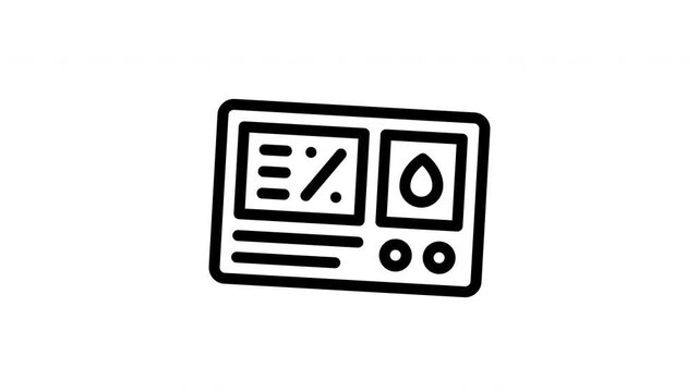 humidity sensor minimalist stroke animation