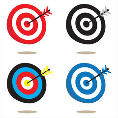 Target,Archery target icon set vector