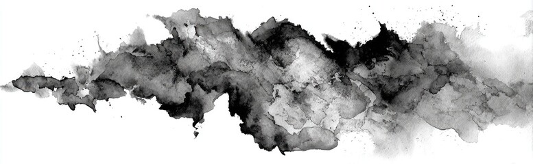 Abstract grayscale watercolor splatter (1)