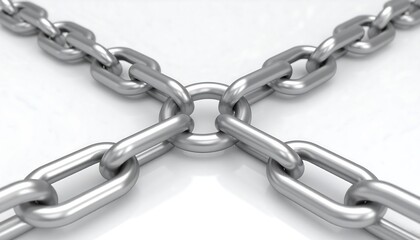 Obraz premium Interlocking metal chains