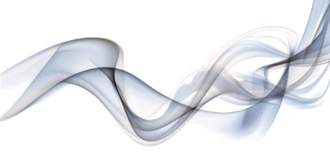 Abstract Gray and White Flowing Design on Black Background