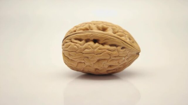 Peeled walnut shell symbolizing ideas and intellect.