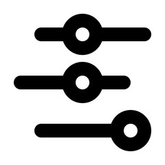 Adjustments Horizontal Icon Outline