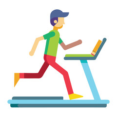 Colorful Treadmill Vector Icon
