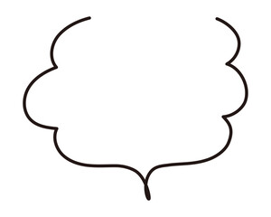 シンプルな吹き出しのベクターイラスト。単品、フレーム、枠、ふきだし