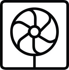 Obraz premium Cooling Fan Silhouette ventilation air circulation