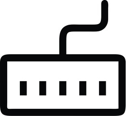 Minimalist Keyboard Icon Silhouette computer technology