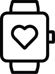 Smartwatch Silhouette Icon wearable technology gadget