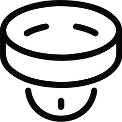 Smoke Detector Silhouette Icon fire alarm safety