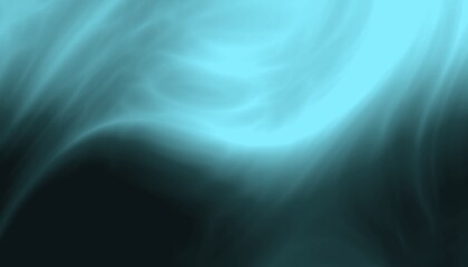 Blue mist floating or being sprayed downwards, glowing blue smoke flowing in the darkness. Digital illustration from tablet in abstract style. Use for graphic design and background