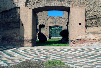 Caracalla-Thermen, Fragment,   Rom,  Latium ,  Italien