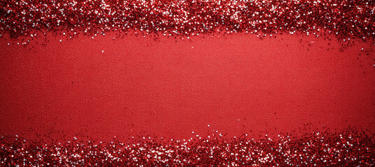 Red Glitter Background With Sparkle Texture