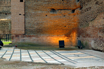 Caracalla-Thermen, Fragment,   Rom,  Latium ,  Italien