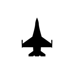 jet plane top view icons. Black silhouette airplanes jets airliners and retro planes. Isolated vector illustration Vector