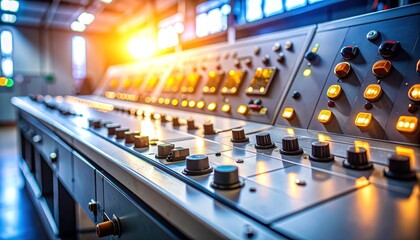 Control Panel in Power Plant Control Room with Technology, and Industrial.