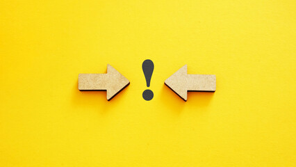 Negotiation or conflict resolution concept. Conflict of interest solving