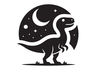 dinosaur logo silhouette vector, dinosaur logo vector silhouette illustration, tyrannosaurus rex silhouette logo vector, powerful predator dinosaur logo silhouette vector on white background.