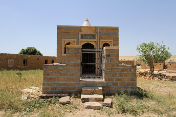 hindu temple in the desert jaisalmer, rajasthan India
