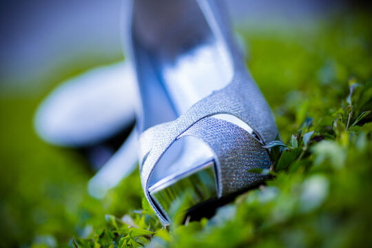 Bride Bridal Wedding Shoes Fancy Ladies Women High Heels Wedge Canvas Boutique Converse