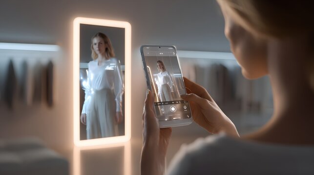 Smart Mirror Mobile Shopping Experience
