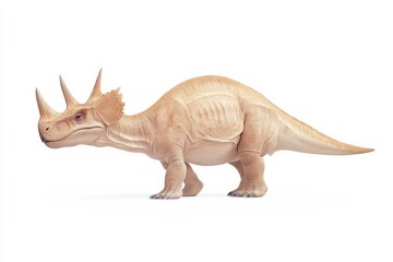 Realistic dinosaur depiction of styracosaurus in prehistoric scene