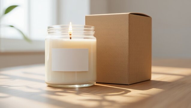 Elegant candle packaging design for home decor and gifting