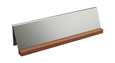 Modern Brushed Metal Desk Nameplate Sign Holder