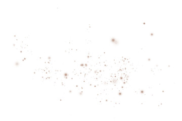 Chocolate Brown Dust Burst with Glowing Light and Magical Flare on Transparent Background for Luxury Celebration and Festive Effects