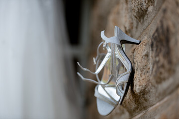 Bride Bridal Wedding Shoes Fancy Ladies Women High Heels Wedge Canvas Boutique Converse