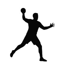 Silhouette of person throwing ball sport
