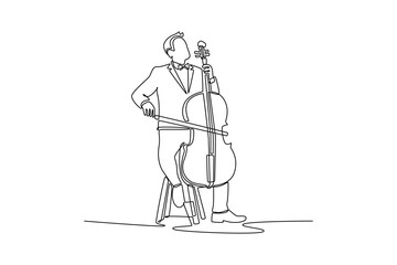 Job and professional concept. Single line draw design. Vector graphic illustration