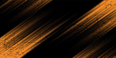 Fototapeta premium orange black brush Car sticker wrap pattern banner abstract sporty lines black orange color combination grunge brush pattern racing motorsport design.