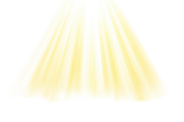 Pale Yellow Fabric with Soft Light and Glowing Rays on Transparent Background