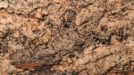Fototapeta premium Detailed close up textured background of natural rough brown tree bark with intricate patterns and organic imperfections