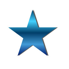Gradient star icon in blue color on white background