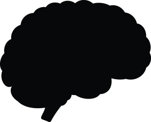 Abstract silhouette of human brain for science medicine and psychology concepts vector