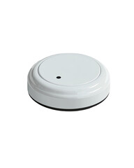 Small, round, white device with a small hole