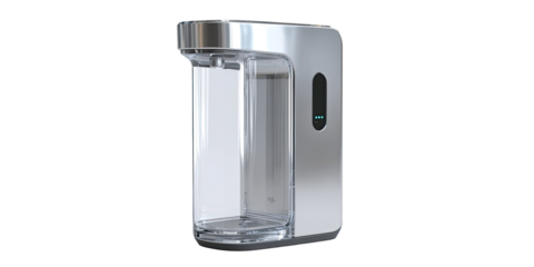 Modern, stainless steel, automatic hand soap dispenser