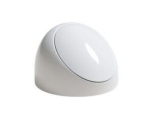 White, rounded, bulbous light fixture.  A smooth,  modern design