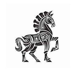 Historical Trojan Horse Wooden Vector Design for Mythological Icon