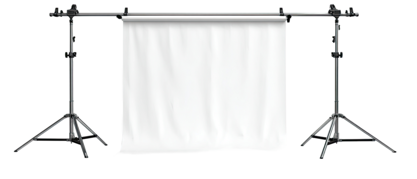 Studio backdrop with adjustable stands
