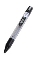 Fototapeta premium Transparent pen-shaped digital meter with a display and a probe